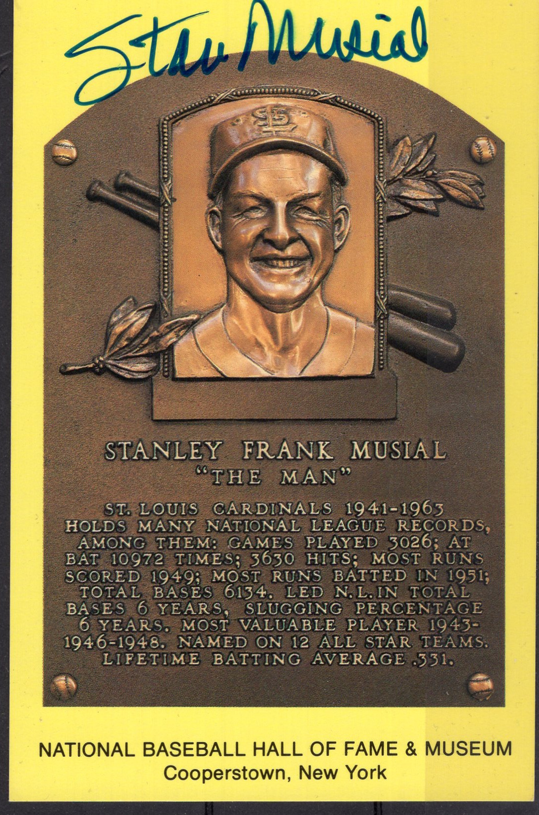 Stan Musial plaque
