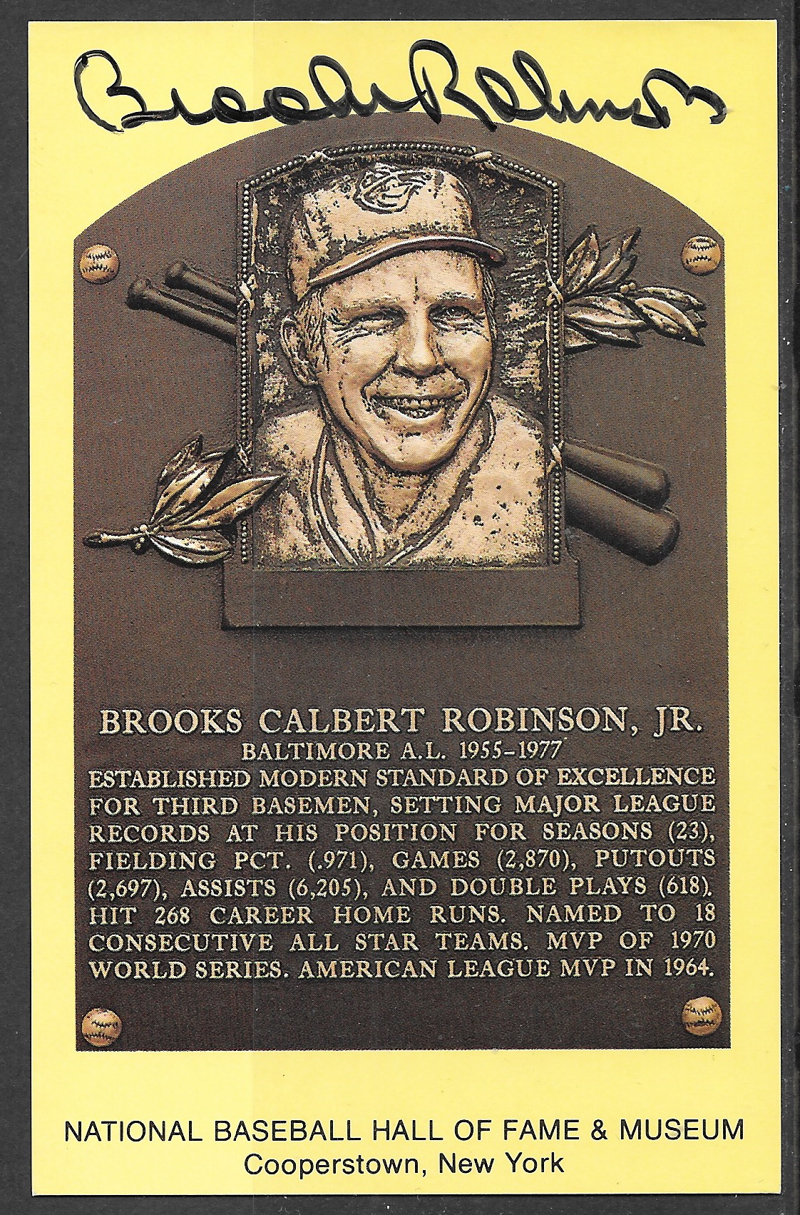 Brooks Robinson plaque