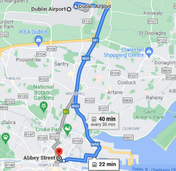 Dublin Google Map