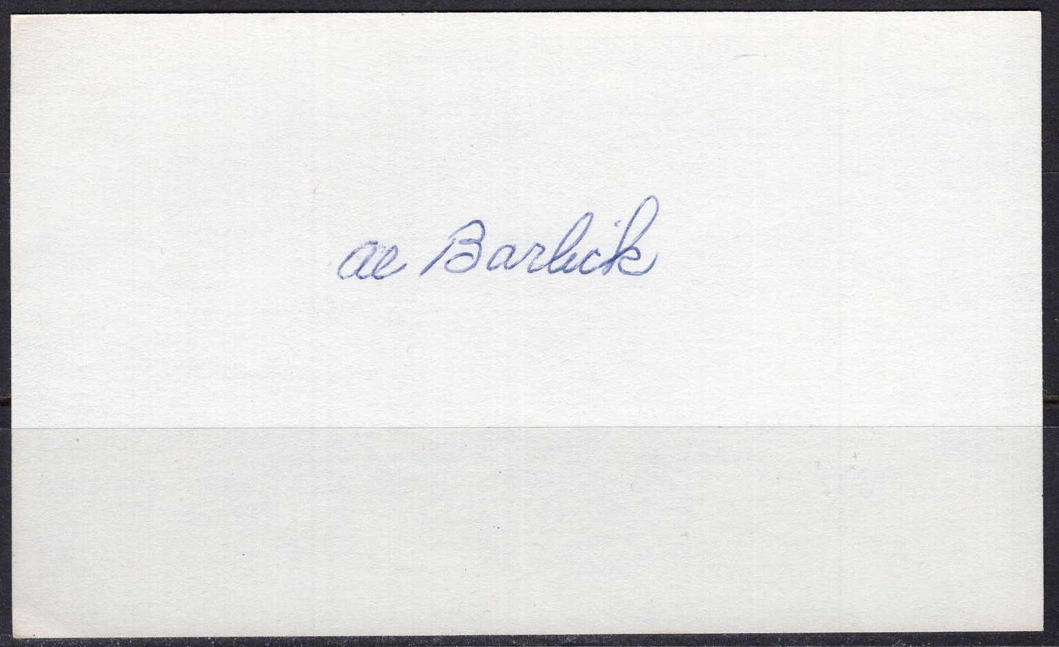 Al Barlick autograph