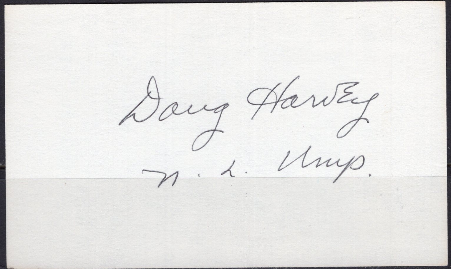 Doug Harvey autograph