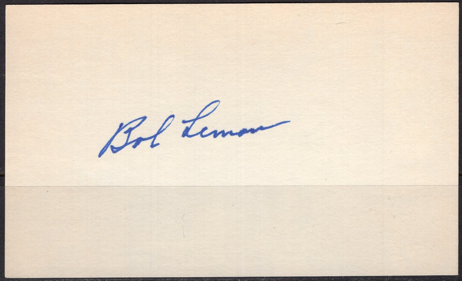 Bob Lemon autograph